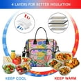 thumbnail image 4 of OBREWU Pioneer Flower Womens Lunch Box for Work,Insulated Large Pioneer Flower Lunch Bag for Women,Loncheras Para Mujer,Leakproof Adult Lunch Bag for Work,Beach,Travel,Picnic,Camping, 4 of 7