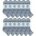 thumbnail image 5 of SOCKS'NBULK 12 Pairs Men's Ankle Socks, Athletic Sports Running Socks, Quarter Length (Gray), 5 of 5