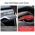 thumbnail image 4 of 4 Pcs Gear Shift Wiper Lever Cover ABS Wheel Column Shift Paddle Trim Replacement for Tesla Model 3 Y Glossy Red Carbon Fiber Style, 4 of 5