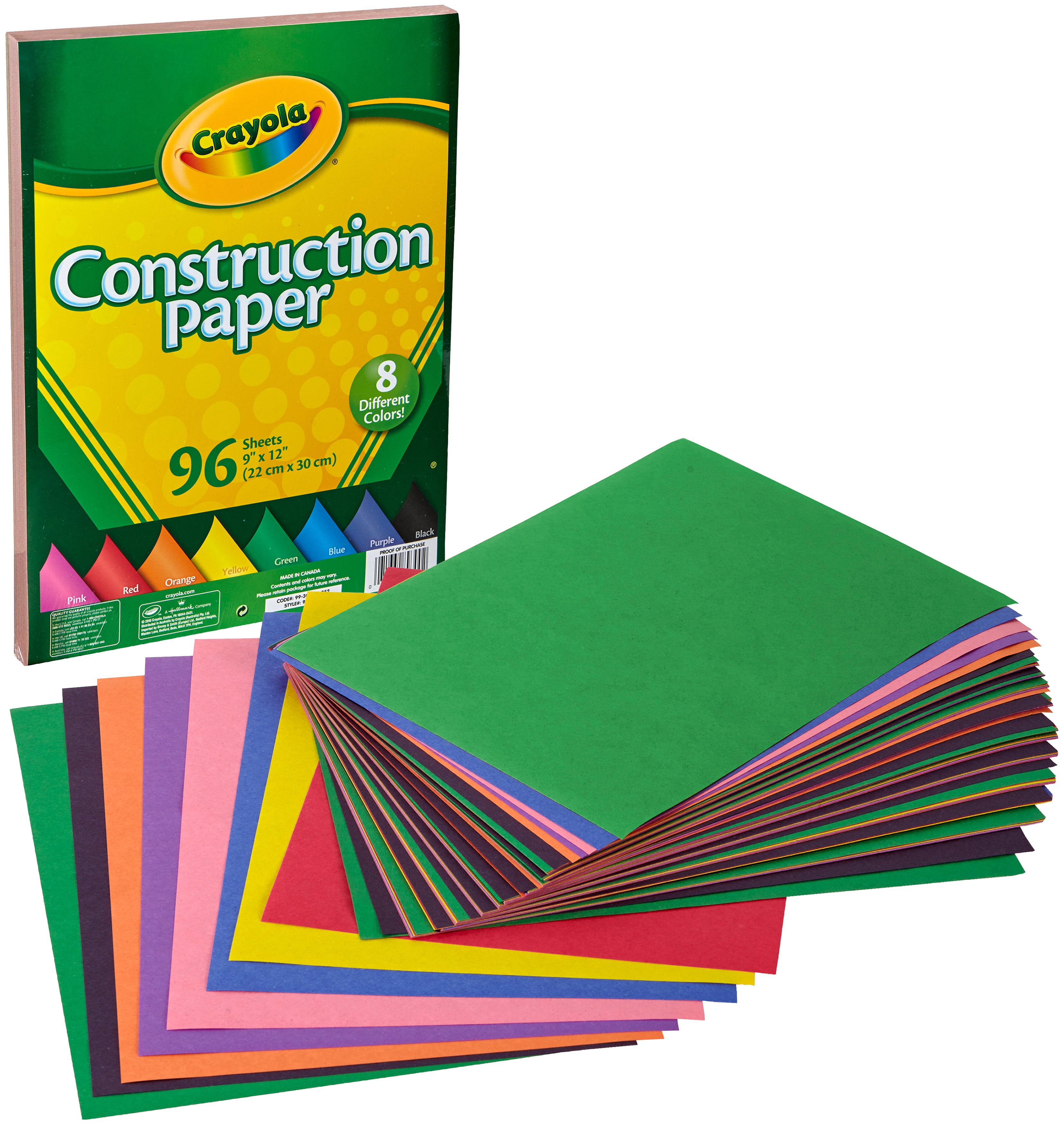 Crayola Construction Paper 8 different colors 120 Sheets 