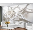 thumbnail image 3 of 3D Abstract Geometric Wall Murals For Living Room Bedroom, Modern Minimalist Mural, White Lines Large Wall Mural, Nordic Murals, Geometry Home Decor & Gift 110"W x 79"H (Not Peel and Stick), 3 of 6