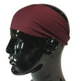 thumbnail image 2 of Temple Tape Four Inch Moisture Wicking Workout Sweatband; Absorbs & Evaporates Sweat 8x Faster - Burgundy, 2 of 3