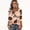 Yellow, variant on 2026 V Neck Halloween Shirts for Women Button Down Blouse Short Sleeve Funny Printe Easy Clothes