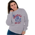 thumbnail image 5 of Statue of Liberty America is Lit Joke Sweatshirt for Men or Women Brisco Brands S, 5 of 6