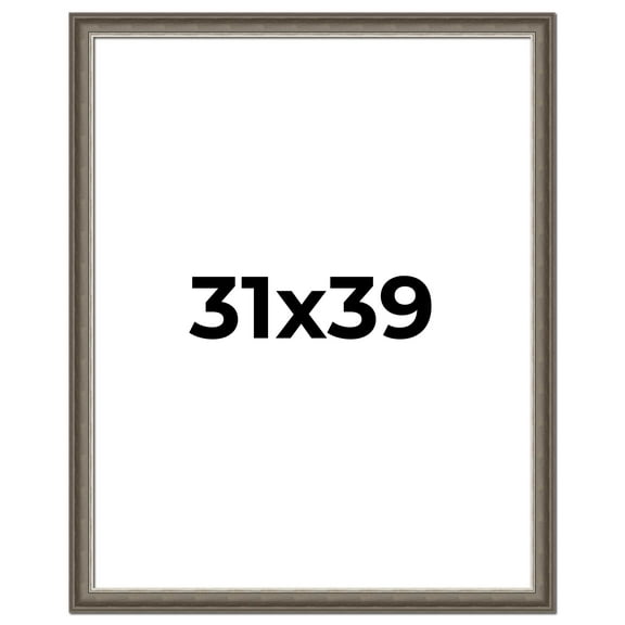 31x39 Frame Brown Solid Wood Picture Frame | 1.75 Inch Moulding Width | Austin Frame Complete with