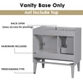 thumbnail image 4 of Clearance! 30" Bathroom Vanity without Sink, Base Only, Bathroom Cabinet with Doors and Drawer, Solid Frame and MDF Board, Grey, 4 of 9
