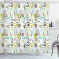 thumbnail image 1 of Ambesonne Numbers Shower Curtain, Colorful Typography, 69"Wx84"L, Multicolor, 1 of 3