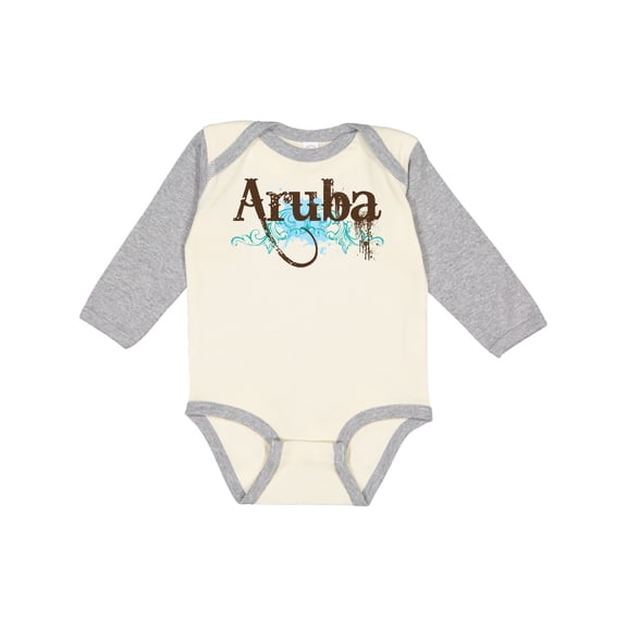 Inktastic Aruba Boys or Girls Long Sleeve Baby Bodysuit