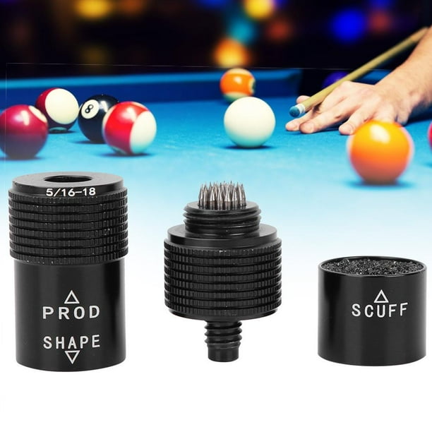 POCREATION Portable Cue Shaper | Aluminum Pool Cue Scuffer Tool With Keychain For Easy Carrying