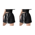 thumbnail image 4 of Qarigey Pantalones cortos femeninos Faldas Vestido Sólido Casual Cordón Mini A-line Verano Estilo coreano Color caramelo para viajes Deportes Type3 NO3, 4 of 6