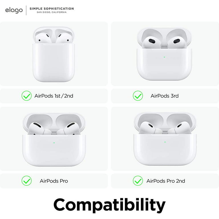 elago AirPods Pro Ear Hooks for AirPods Pro, AirPods Pro 2nd Gen, AirPods 3rd, AirPods 1 & 2 (Black) - AirPods EarHooks hold your AirPods securely, Great for fitness - Walmart.com