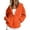 Orange, variant on Women's 2026 Fashion Fall Zip Up Y2K Hoodies Casual Long Sleeve Sweatshirts Fall Winter Track Jackets with Pockets(Pink,XXL)