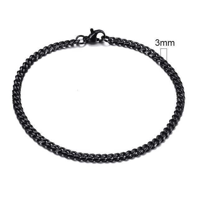 Vnox Basic 3/5/7/9/11mm de ancho Curb pulseras de cadena de eslabones cubanos para hombres y mujeres joyería antialergia pulsera de acero inoxidable regalos Tan Jianjun unisex