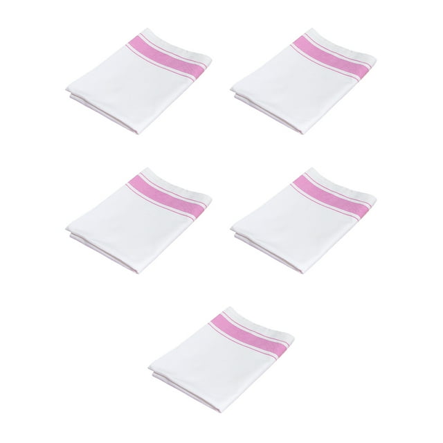 Bewildely 5 uds vaso de vidrio estropajo paños de limpieza toallas paños de cocina reutilizables ventana coche trapos Suministros de limpieza para el hogar Rosa 32*50cm/5 uds Bewildely HA083870-01