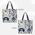thumbnail image 4 of Large-Capacity Zipper Single-Shoulder Convenience Bag 15.7×19.6 Inches, Wear-Resistant And Water-Repellent, Can Be Carried By Hand Or On One Shoulder Navy Geometric Patterns_2, 4 of 8