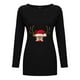 thumbnail image 3 of Pntutb Mujer Casual Cuello Redondo Navidad Manga Larga Estampado Camiseta Top Blusa Pntutb Pntutb-6688, 3 of 7