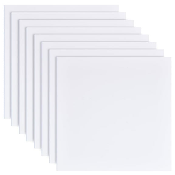 8Pcs 12x12 Inch White Foam Boards 2mm Square PVC Foam Sheet Poster Board for DIY Mounting Crafts Art Display Presentation and Projects