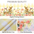 thumbnail image 5 of Spring Easter Tablecloth Rectangle, Flower Bunny & Eggs Buffalo Plaid Decorative Table Cloths Stain Resistant Fabric Table Cover for Dinner/Party/Picnic/Outdoor (Yellow, 60 x 120 Inch), 5 of 6