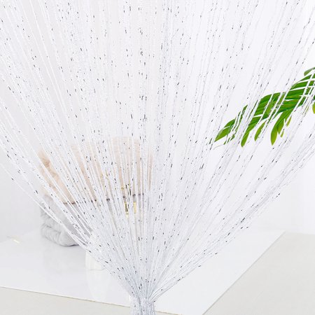 Rideau Panneau Chaîne Frange La Bande De Fil Blanc De La Chambre 39" X  79"(W*H) | Walmart Canada