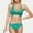 Green, variant on Two Piece Bikini Sets for Women Halter Wrap Criss Cross Bathing Suit Summer Fashion High Waisted Bikini Swimsuit Green M