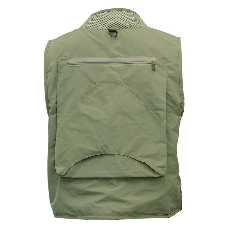 woodfield, Jackets & Coats, Woodfield Fishing Vest Size Large Tan Pockets  Zipper Front Khaki Outdoor Mens