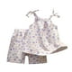 thumbnail image 1 of Odeerbi 1-6 Años Niñas Verano Pijamas Algodón Camisola Tops Pantalones Cortos Suave Floral Ropa de Dormir Dos Piezas Pijama Conjuntos, 1 of 3