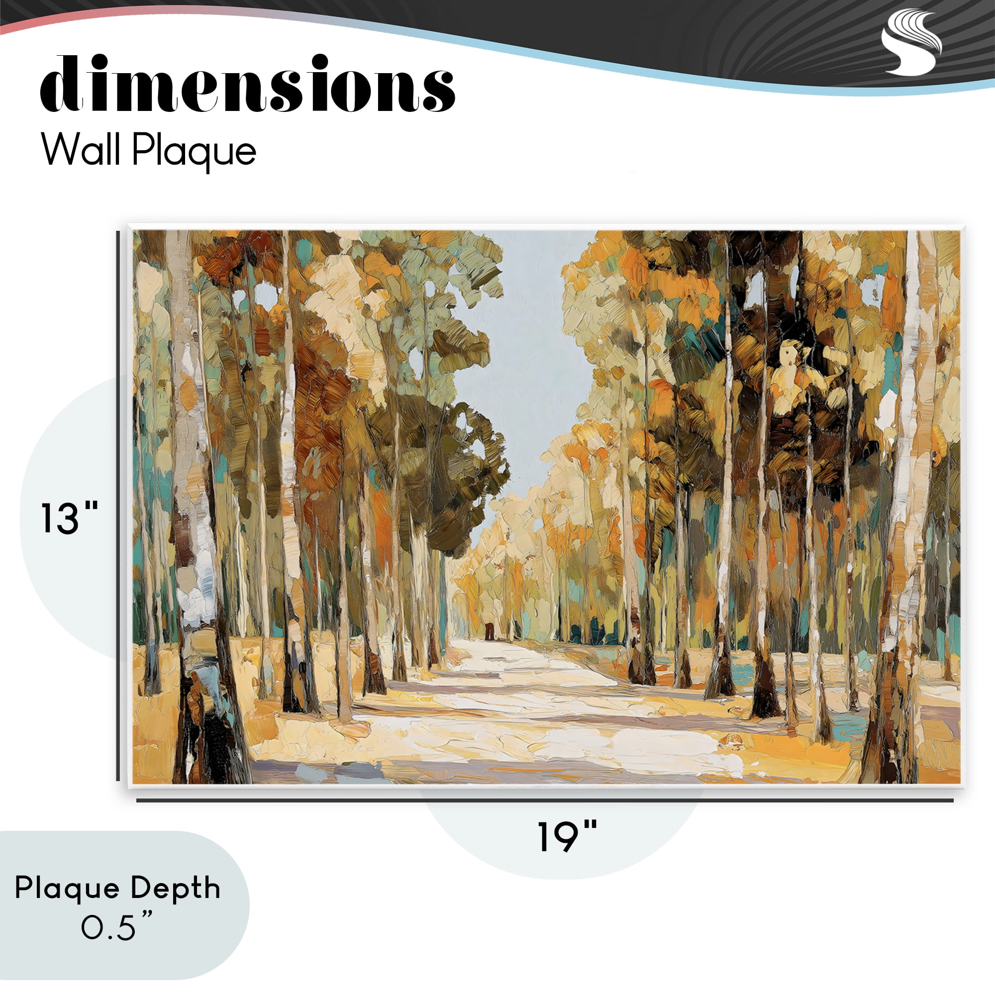 Stupell Industries Modern Impressionist Fall Forest Wall Plaque Art, design by Gina Kelly