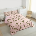 thumbnail image 3 of Feelyou Pink Merry Christmas Full Size Comforter Sets, Cartoon Green Tree Bedding Comforter Set, Kids Teens Boys Girls Reversible Bedding Sets, Luxury Bedroom Decor, 3pcs, 3 of 8