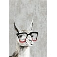 thumbnail image 2 of Smart Llama Painting Print on Wrapped Canvas, 2 of 7