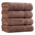 thumbnail image 2 of Derry Classic Ultra-Soft Absorbent 4-piece Egyptian Cotton Bath Towel Set, Mocha, by Superior, 2 of 13