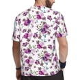 thumbnail image 2 of Wukai Rose Flowers Print Men's Short-Sleeved Mesh T-Shirt,Quick-Dry Short Sleeve Workout T-Shirt-XX-Large, 2 of 8