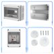 thumbnail image 4 of Caja de distribución impermeable con bucle HT-8, caja de interruptores para exteriores, para patio, impermeable, pequeña, vacía, abierta, a prueba de polvo, para uso doméstico, 4 of 5