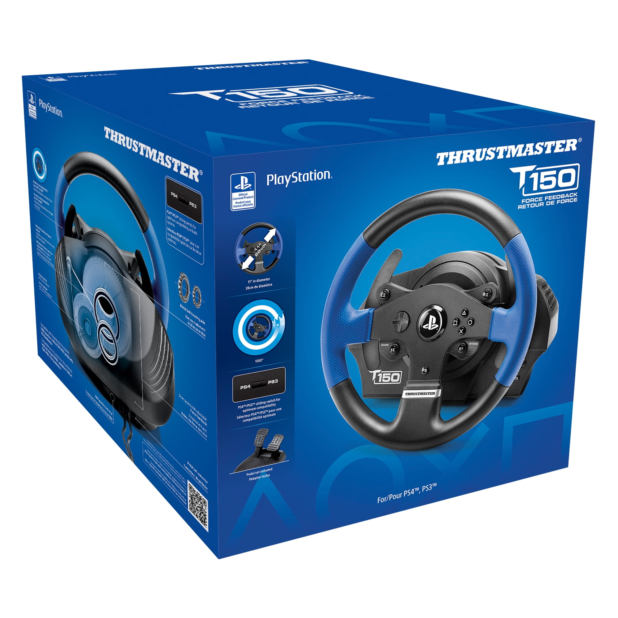 Thrustmaster T150 Racing Wheel and 2 Pedal Set with Shifters for