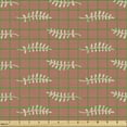 thumbnail image 2 of Ambesonne Botanical Fabric by the Yard Upholstery, Pastel Leafy Branch, 2 Yards, Pale Rust Grey Yellow, 2 of 5