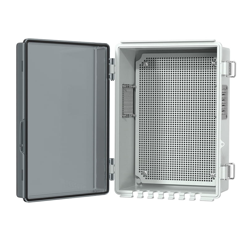Outdoor Plastic Waterproof Distribution Box with U-Shaped Hole Outdoor Hinge Power Box Outdoor Waterproof Junction Box