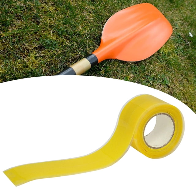 Envoltura de cinta de agarre de kayak, cinta de mango de tira multipropósito, sellado para las pesas de canoa con barras de kayak de kayak de paletas Amarillo