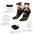 thumbnail image 3 of Uemuo Forest Panda Printed Crew Socks, Moisture-Wicking Socks, Athletic Socks for Men Breathable Cushion Socks Casual Sport Socks for Running Traveling, 3 of 6