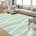 thumbnail image 2 of ZACOO Area Rug 5x7 Modern Waves Print Low Pile Non-Slip Rug Machine Washable Area Rug Indoor Foldable Accent Rug, Green, 2 of 8
