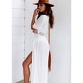 thumbnail image 5 of Women's Bathing Suit Cover Ups Open Front Beach Bikini Swimsuit Short Sleeve Cardigan Summer Long Flowy Beachwear, 5 of 6