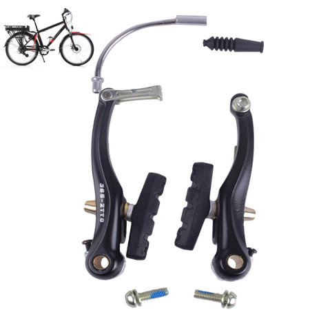 1 Pair Bike V Brake Bicycle Brake Pads Durable Brake Blocks for Most Bicycles, Black (Aluminium