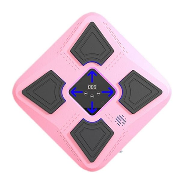 Máquina de boxeo electrónica, almohadilla de entrenamiento de boxeo musical, accesorios de pared Rosa