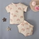 thumbnail image 4 of Ropa Para Bebé (Niño O Niña), Conjunto Para Niño Pequeño, Manga Corta, Estampado De Cactus Arcoíris, Pantalones Cortos, Conjunto De Dos Piezas Para Niños, Rosa Odeerbi  LM103-9896, 4 of 7