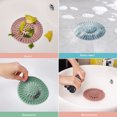 thumbnail image 4 of Paquete de 5 coladores de silicona para desagüe de ducha, recogedor de pelos, colador para desagüe de ducha, apto para baño, bañera y cocina (5 colores), 4 of 7