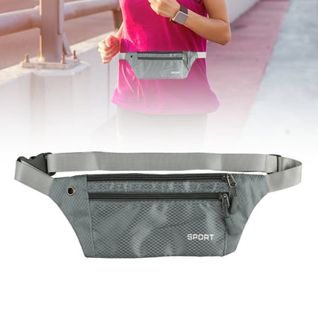 EEEKit Waist Bag, Waterproof Running Sports Belt Bum Waist Pouch, 3-Pockets Fanny Pack Waist Wallet Traveling Belt Pouch for Camping, Running, Cycling, Jogging,