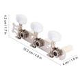 thumbnail image 4 of 3+3 AcrylicClassical Guitar String Tuning Peg Tuners Machine Heads Silver, 4 of 8