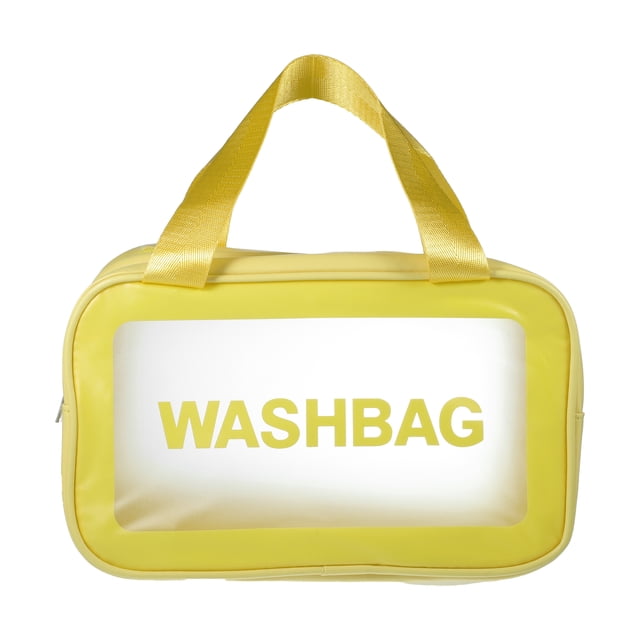 1 Pc Bolsa de Maquillaje Grande Conveniente para Mujeres para Viajes de Vacaciones, Camping y Negocios, Amarillo-M