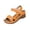 Orange, variant on Women's Platforms Wedge Sandals Comfortable Open Toe Ankle Strap Summer Walking Sandals Women's Casual Beach Wedge Solid Color Open-Toe Sandals