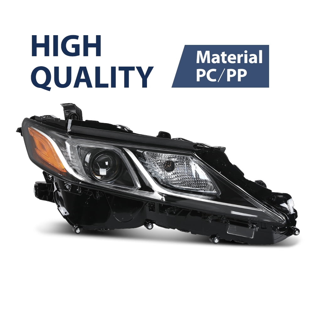 PIT66 Projector Headlight Assembly Right Passenger Side Fit for Toyota Camry LE SE 2018 2019 2020 2021 2022 Headlamps