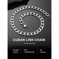 thumbnail image 6 of ChainsProMax Mens Necklace 316L Stainless Steel Sturdy Curb Chain Necklace Hip Hop Jewelry Gift, 6 of 7