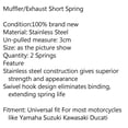thumbnail image 2 of Moto Exhaust Pipe Muffler Tip Silencer Stainless Steel Spring 2PCS Titanium, 2 of 2